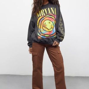 Urban Outfitters Nirvana Smile Overdyed Sweatshirt Size L/XL